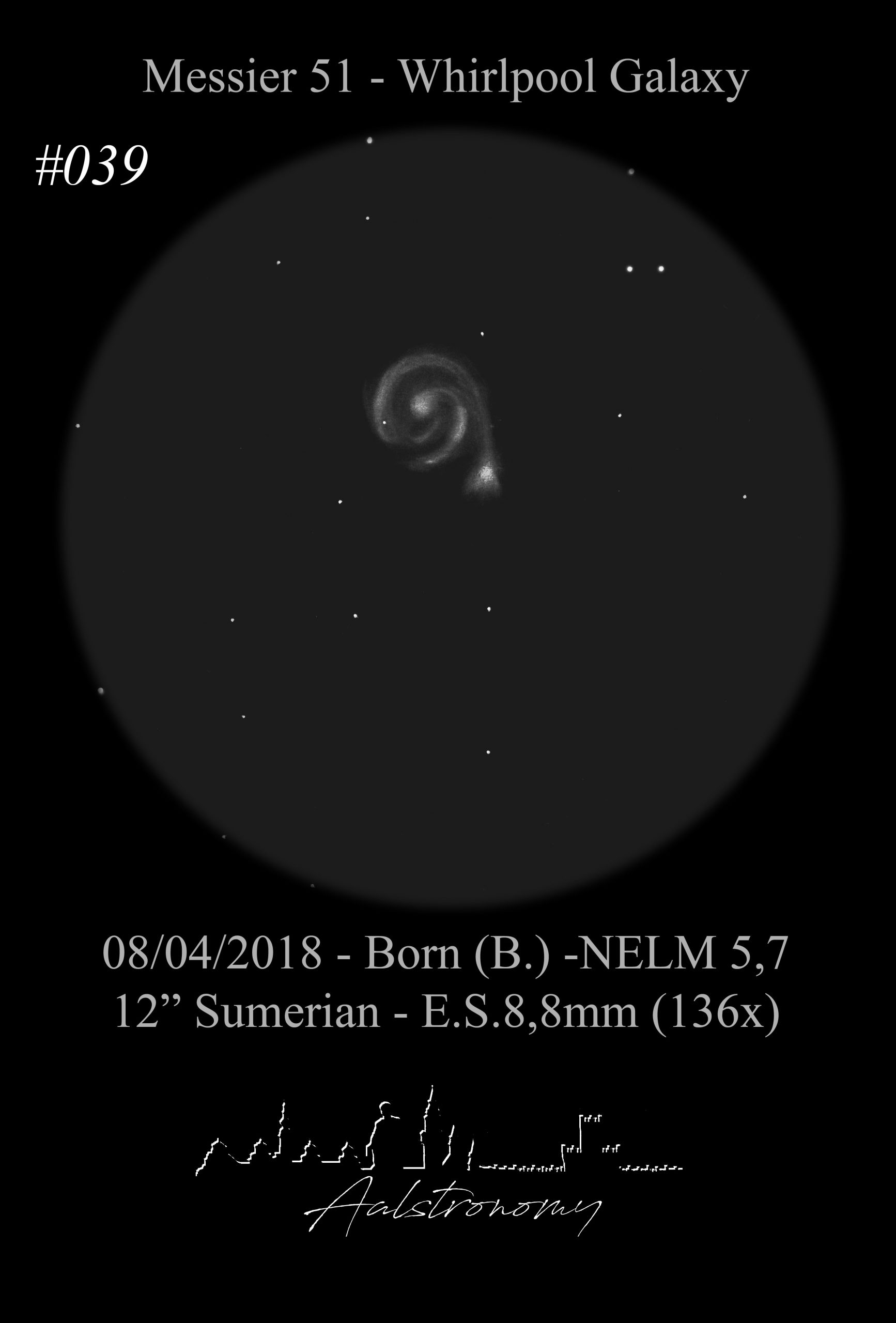 Messier 051 – Whirlpool Galaxy (#039)